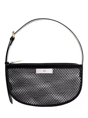 Authentic Carolina Herrera Black Mesh Shoulder Bag / mini bag / hand bag